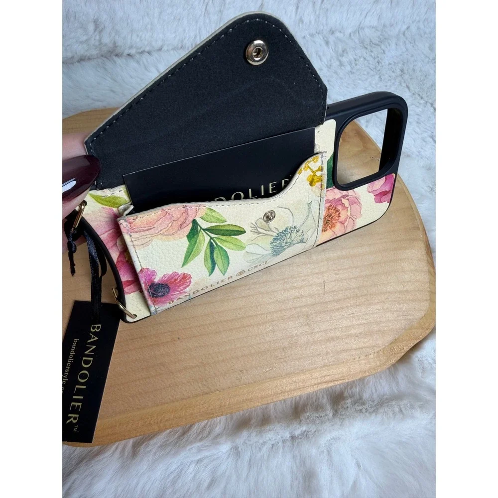 Bandolier Lily Floral Cici iPhone 16 Pro Max + Case Expanded Pouch Crossbody Set